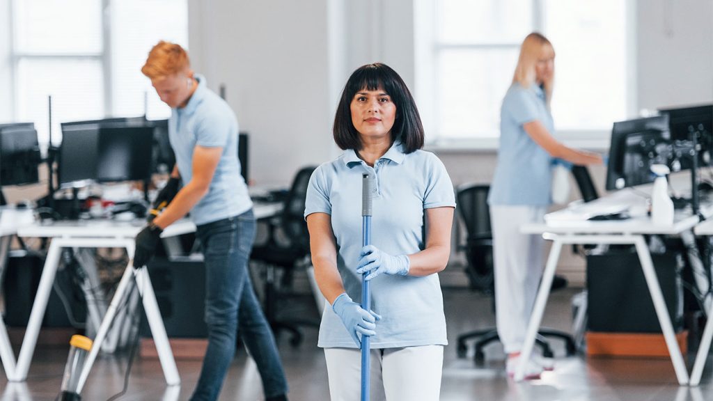 Calgary Commercial Cleaners cleaning office