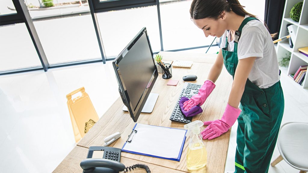 Poor commercial cleaning effects in office space